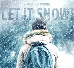 极品PS动作－冬日雪景(含高清视频教程)：Let It Snow - Photoshop Action
